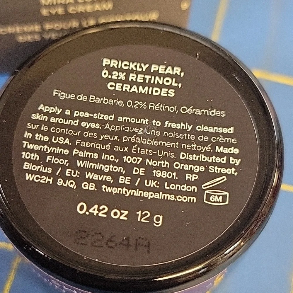 Twentynine Palms Mira Luna Eye Cream 12g New Sealed Jar in Box